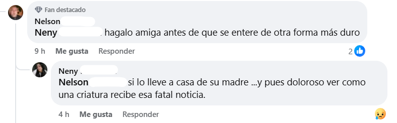 Captura de pantalla de los comentarios