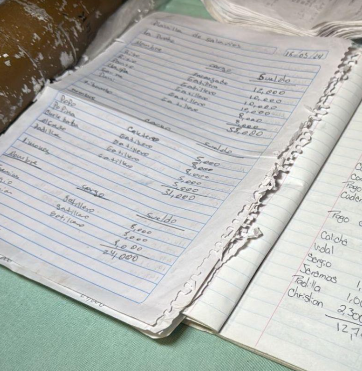 Una página que registra supuestos pagos