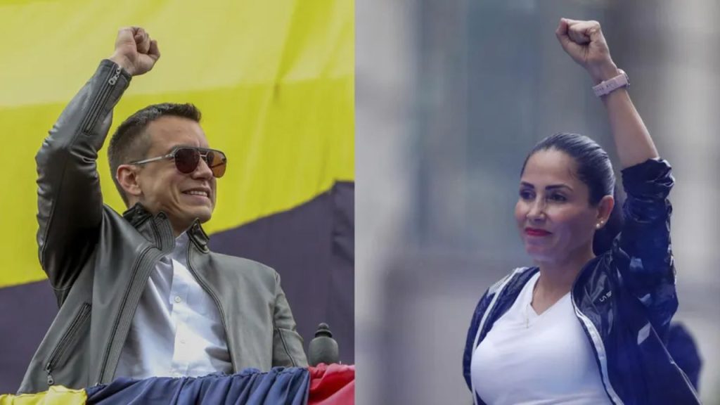 A la izquierda, Noboa; a la derecha, González