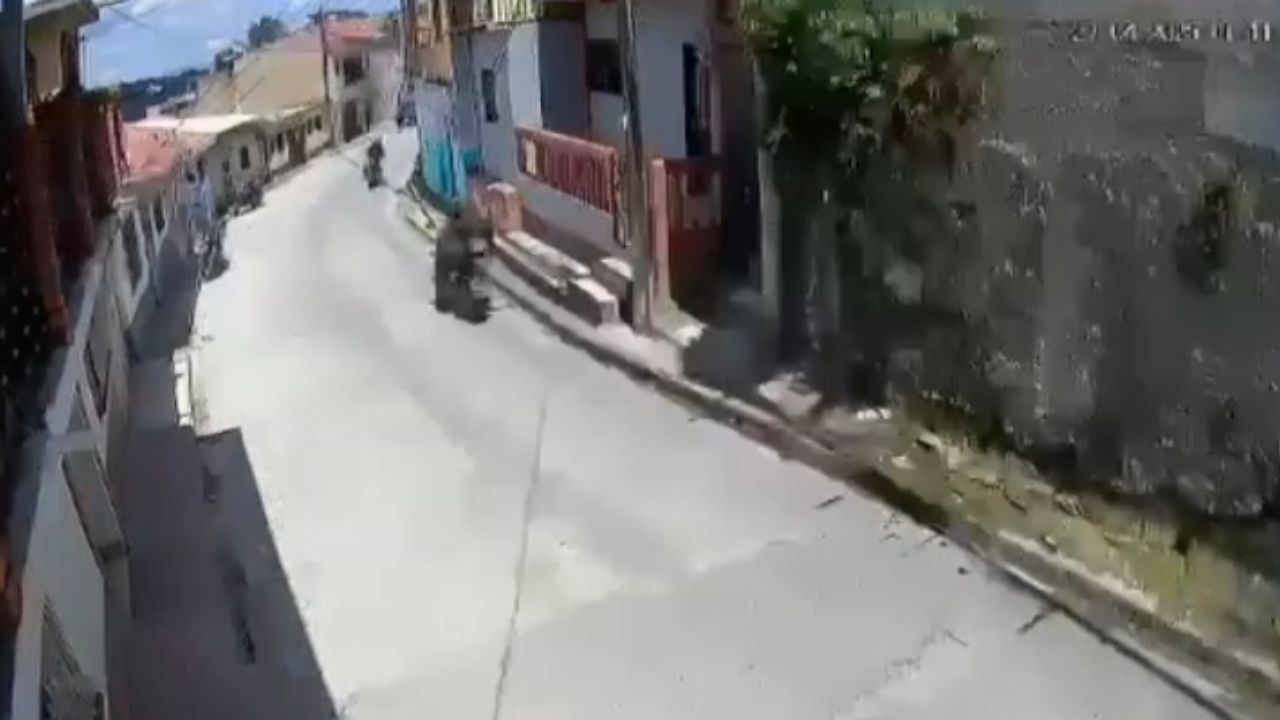 Graban violento accidente de tránsito entre dos motocicletas en Copán