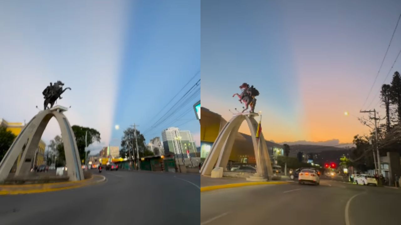 Vídeo: Así lució el cielo 'en dos colores' sobre la capital hondureña