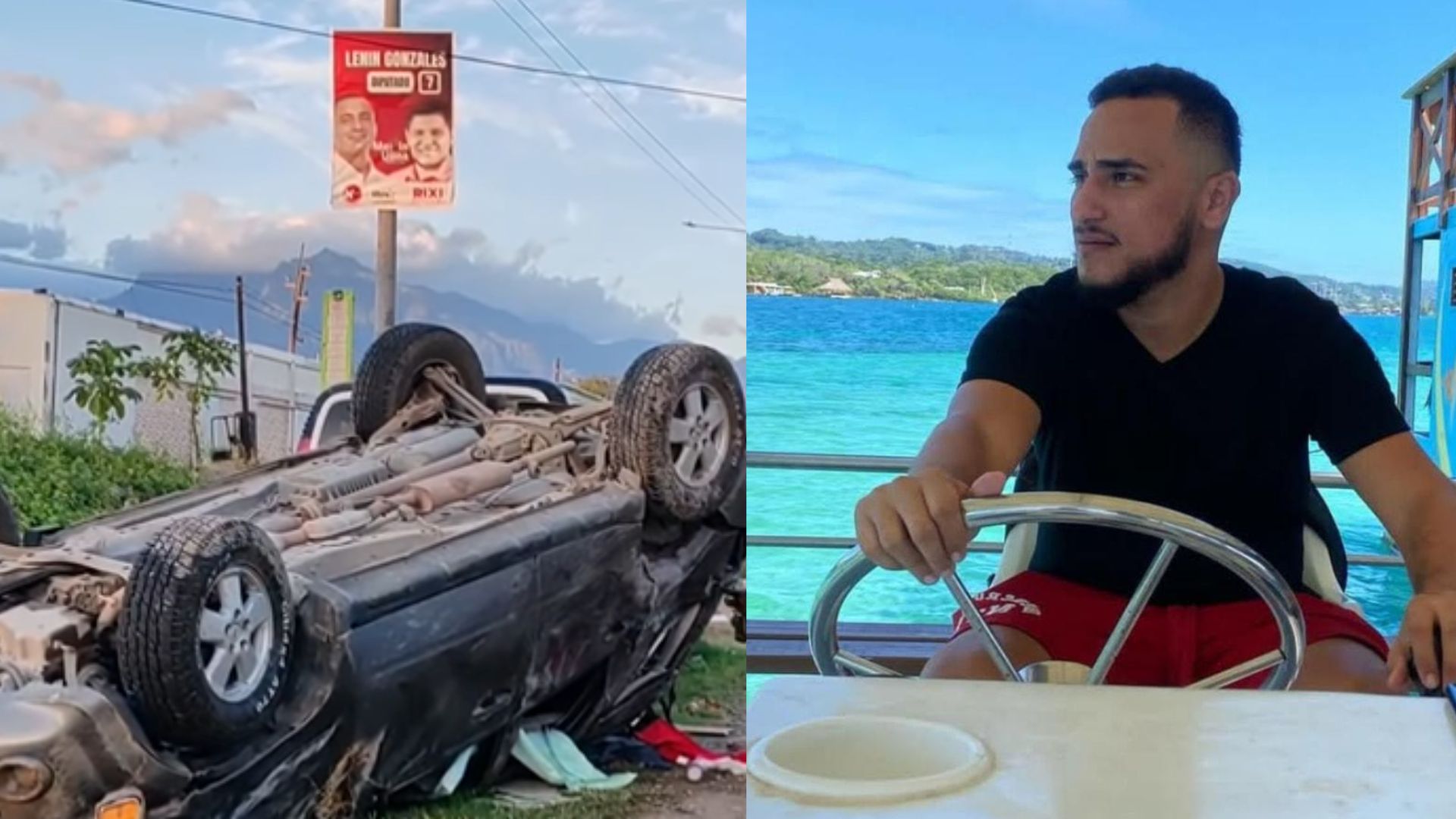 Imagen de '¿Dios, por qué él?': joven muere tras volcar en su vehículo en La Ceiba