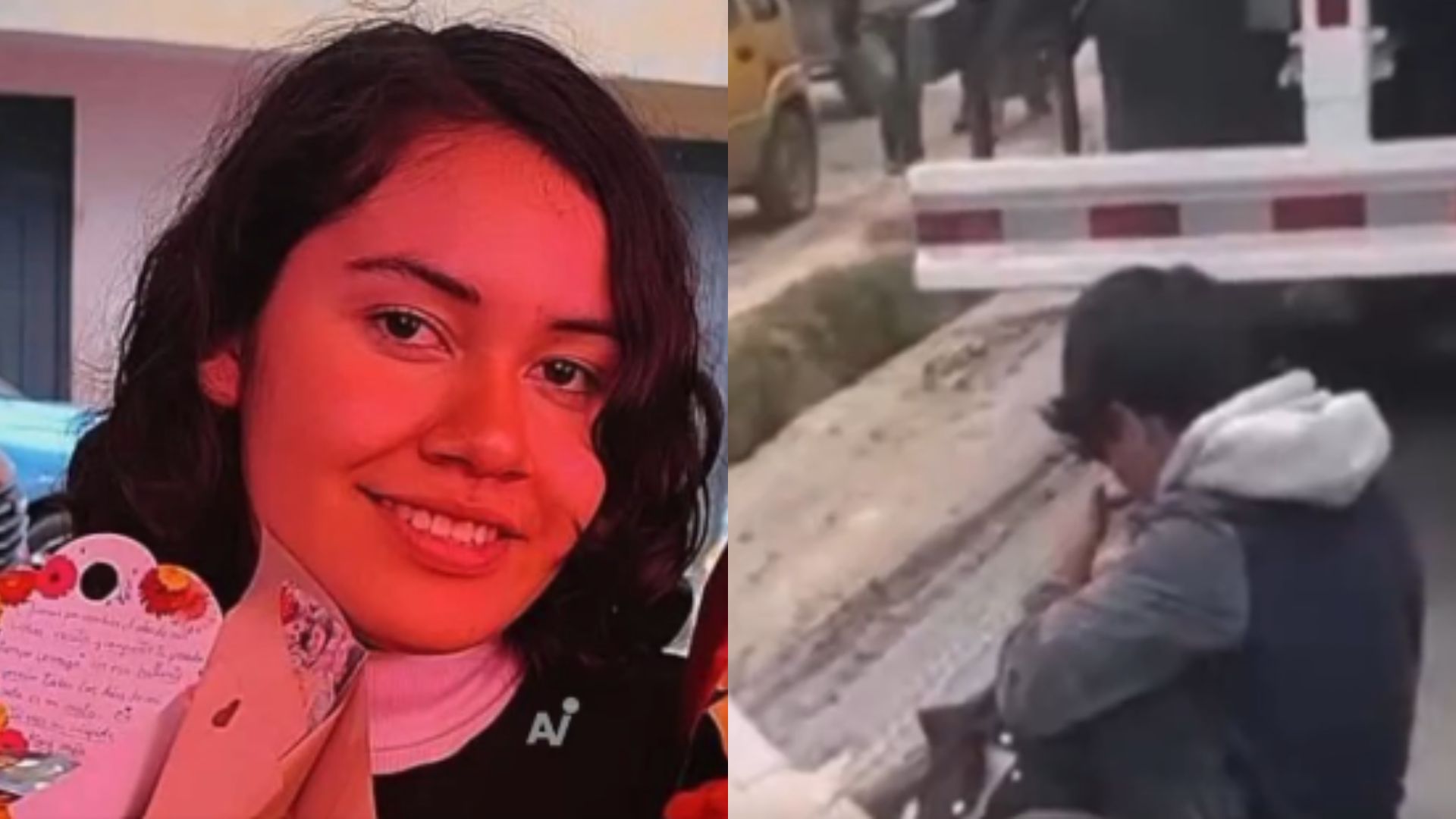 VIDEO: Universitaria muere en accidente en moto; su novio intentó rebasar camión