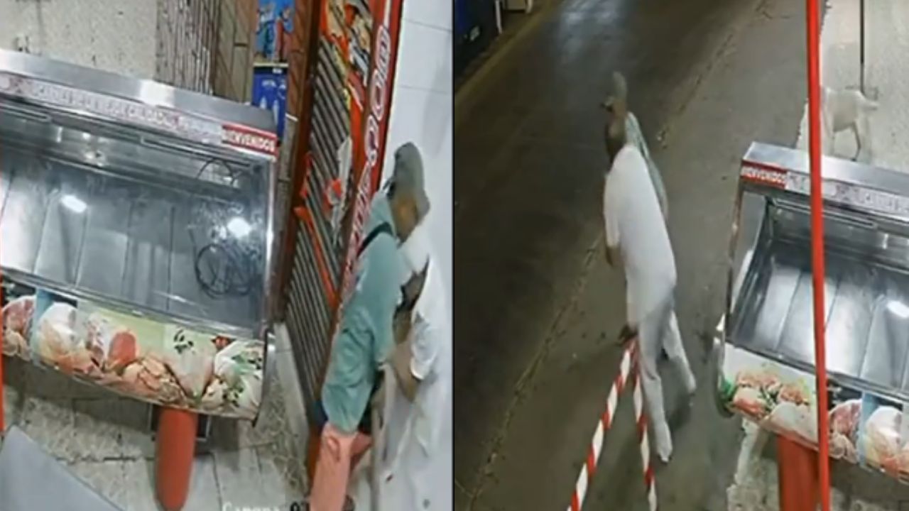 Vídeo: Ladrón agrede con una piedra a carnicero para robarle