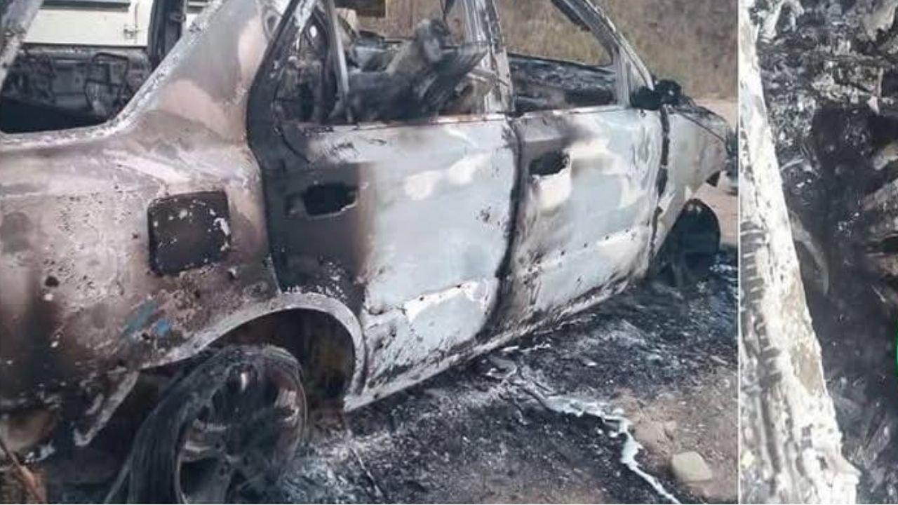 Hallan supuesto cadáver carbonizado dentro de vehículo en Olancho