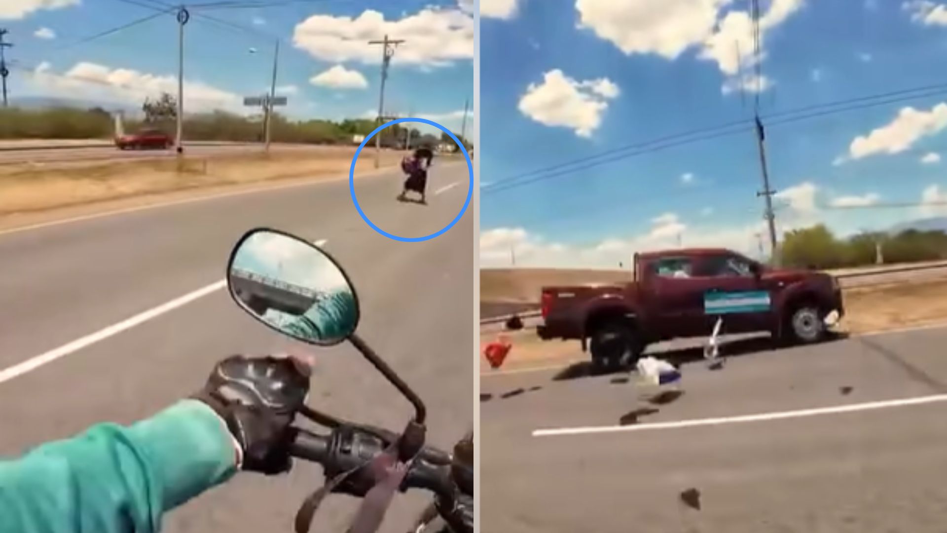 '¡Madre, se cruzó sin ver!': señora casi muere arrollada por vehículo del Estado en la CA-5