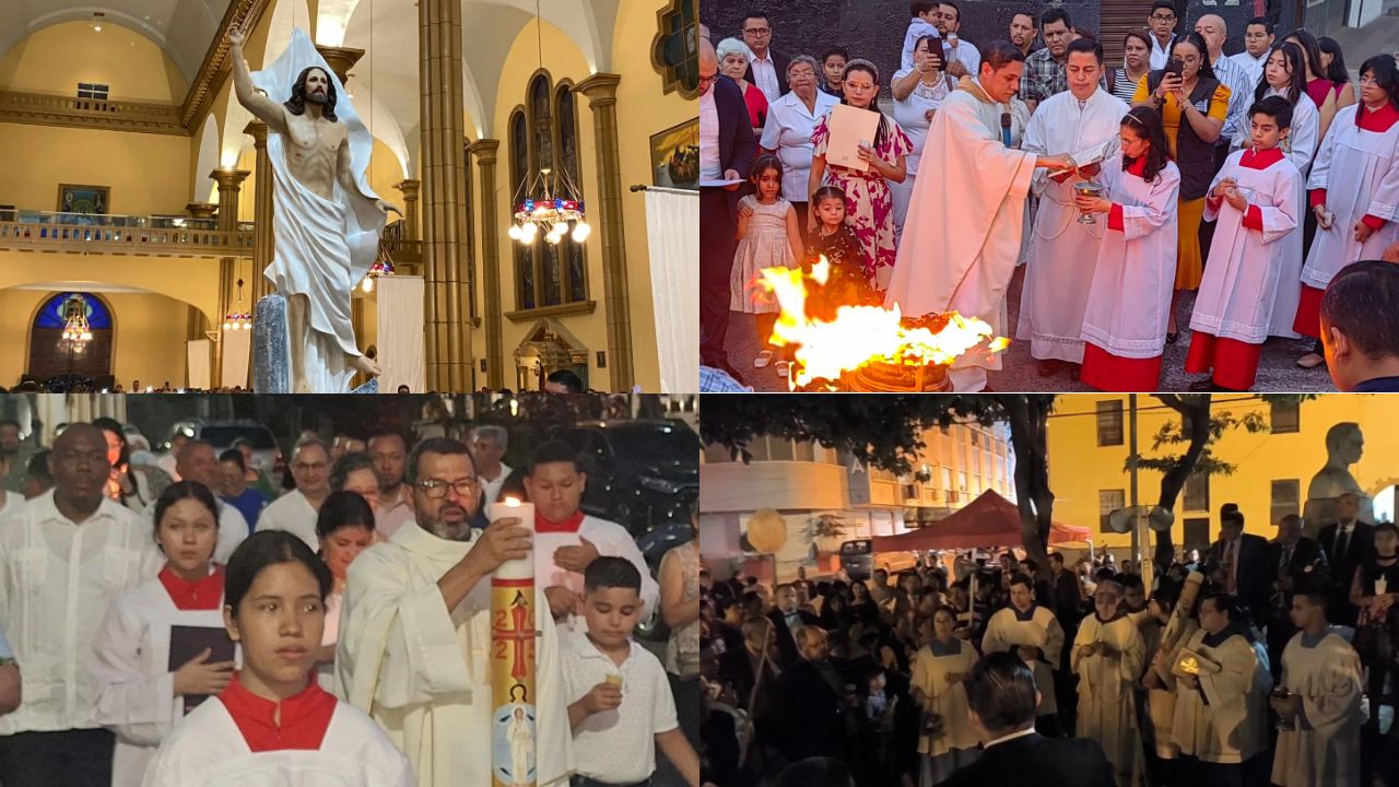 Vigilia Pascual: feligresía católica celebra la resurrección de Jesucristo