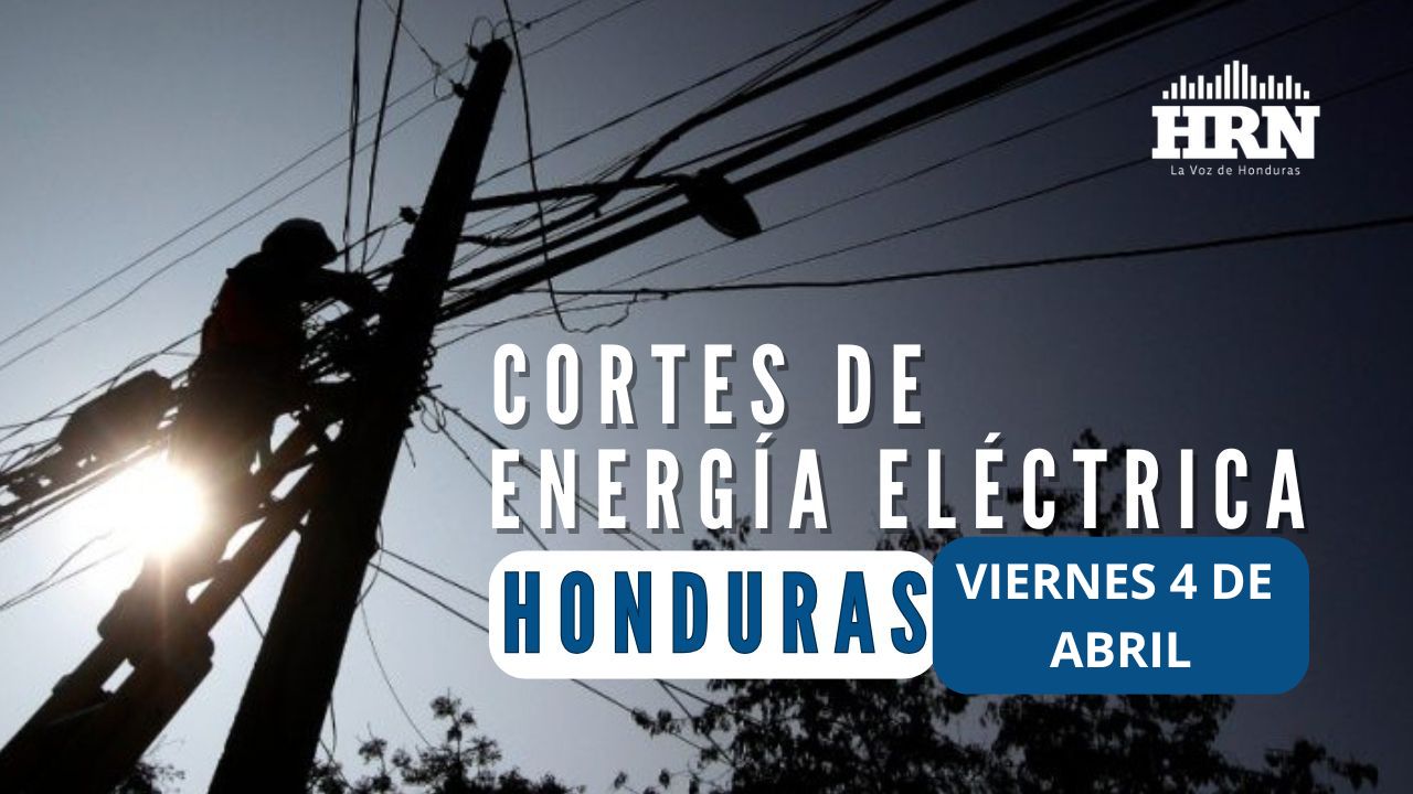 Zonas sin energía eléctrica este viernes 4 de abril por cortes programados
