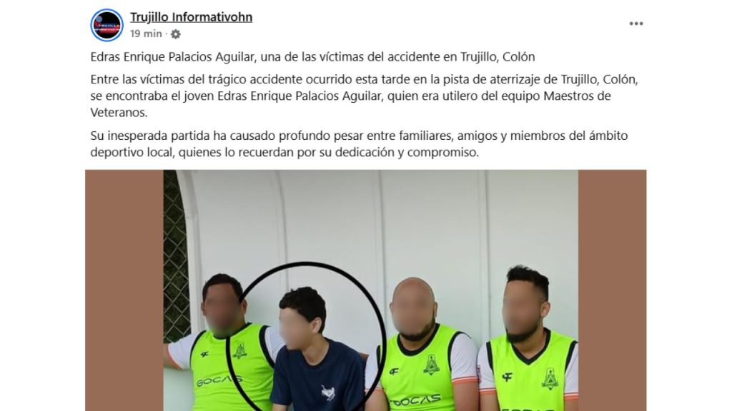 Captura de pantalla de la publicación