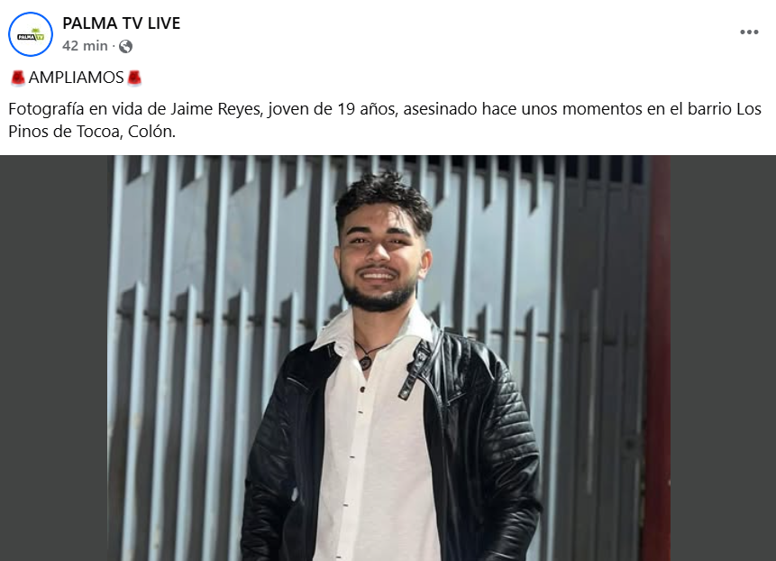 Captura de pantalla de la publicación