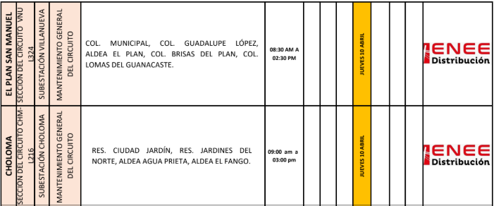 Lista de colonias que no tendrán luz pasado mañana