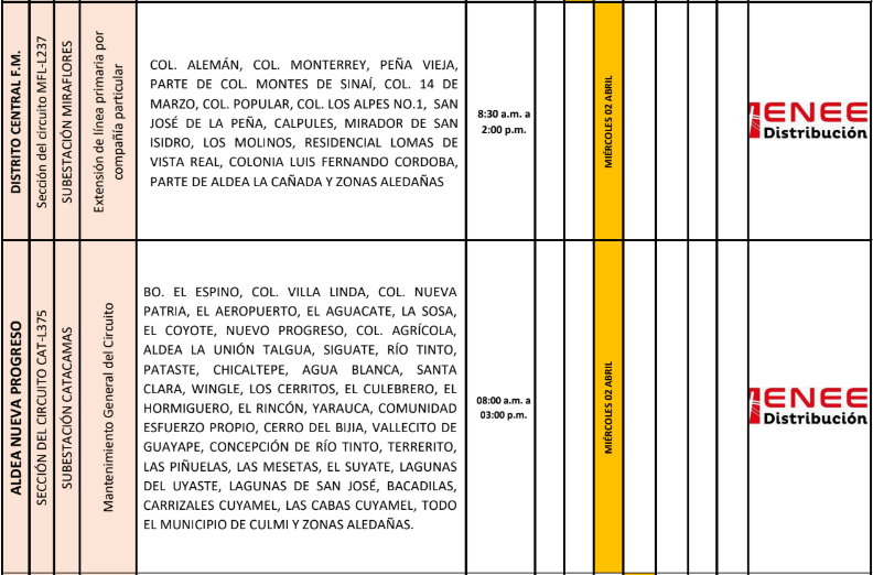 Lista de colonias que no tendrán luz pasado mañana