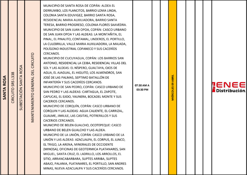Lista de colonias que no tendrán luz pasado mañana