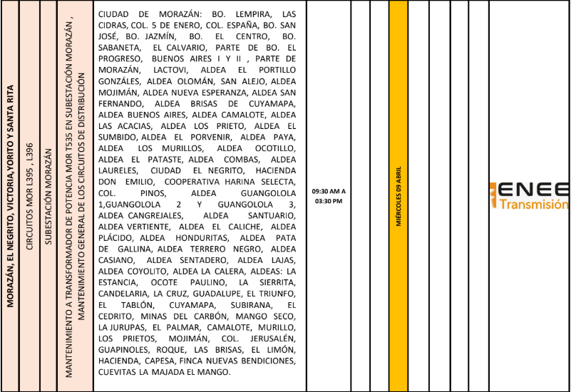 Lista de colonias que no tendrán luz pasado mañana