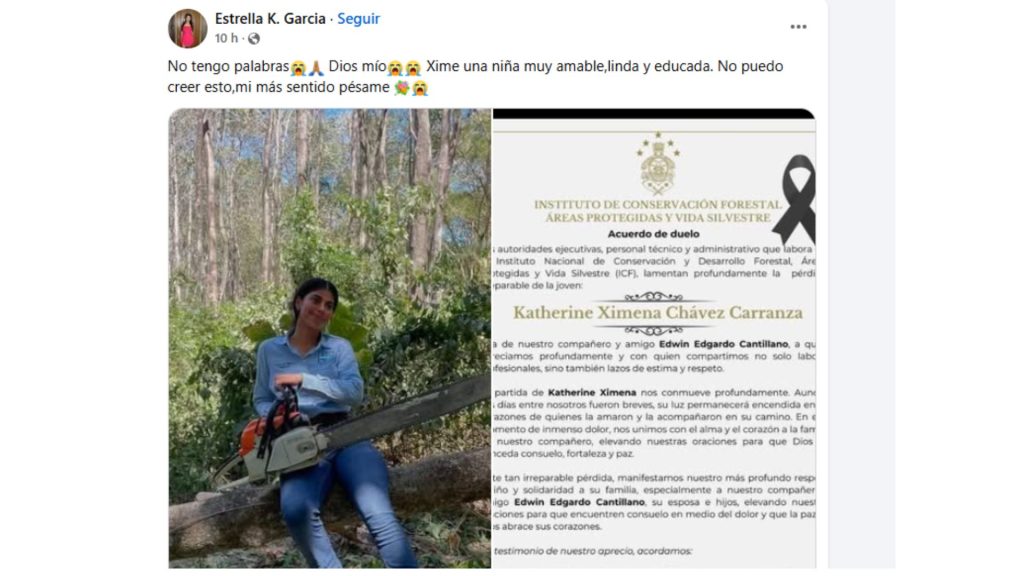 Conmoción por muerte de Katherine Ximena Chávez