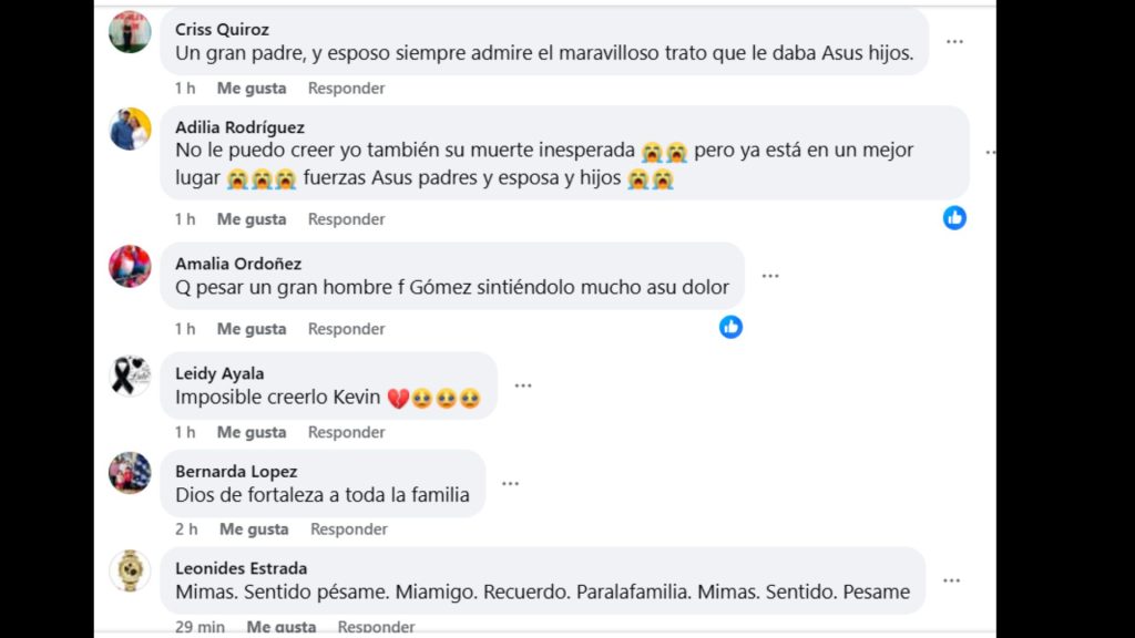 Reacciones por la muerte de Kevin Ariel Gómez Escobar
