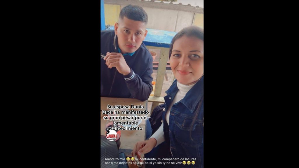 Kevin Ariel Gómez Escobar y su esposa