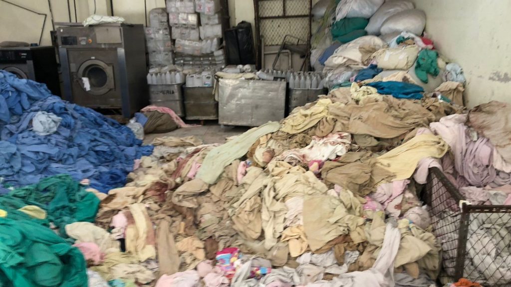 Área de lavandería del Hospital Escuela.