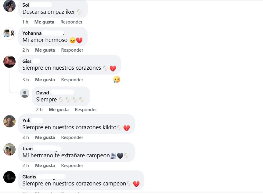 Captura de pantalla de los comentarios