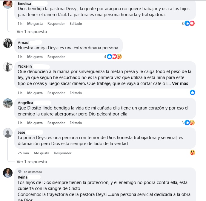 Captura de pantalla de los comentarios