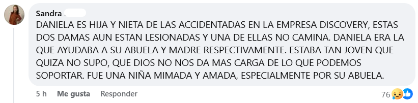 Captura de pantalla de la publicación