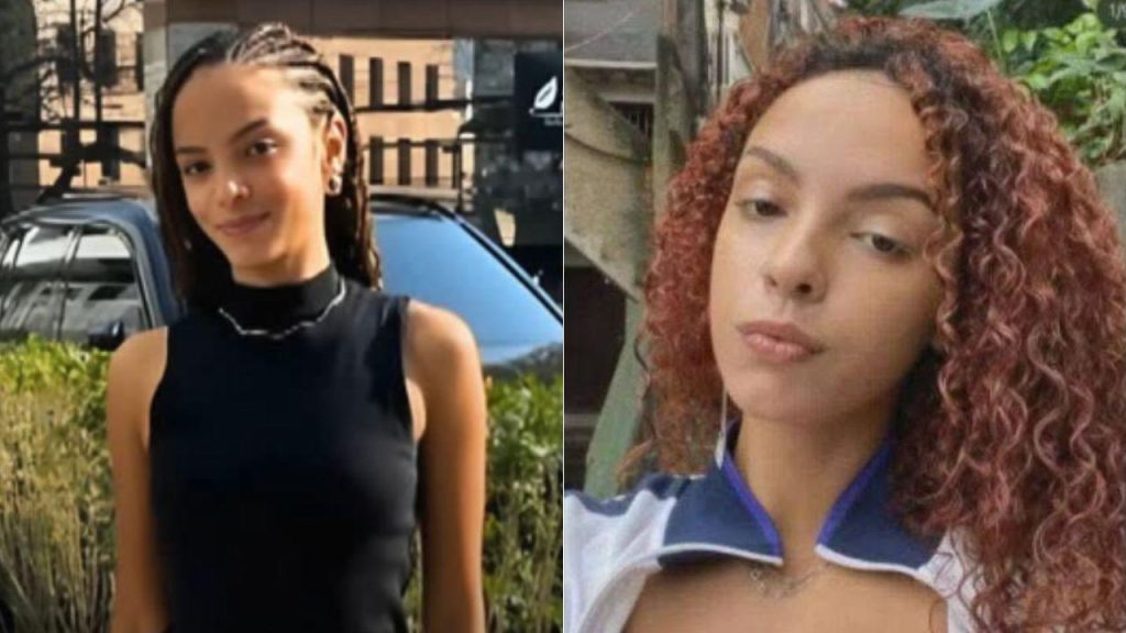 Dos fotos de la joven