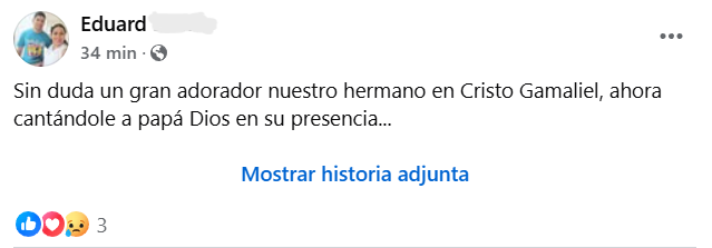Captura de pantalla del comentario