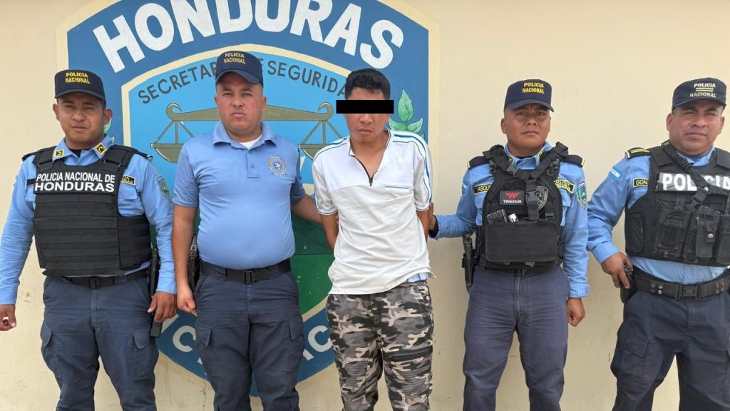 Josué Daniel Cruz Jiménez, detenido por la Policía Nacional.