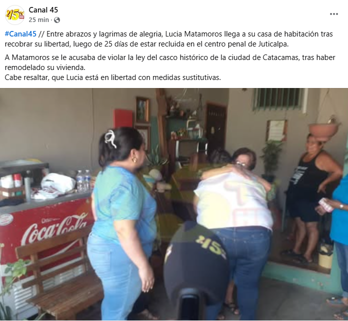 Captura de pantalla de la publicación