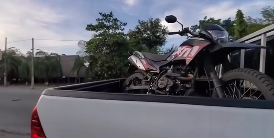 La motocicleta en la que se realizó el ataque