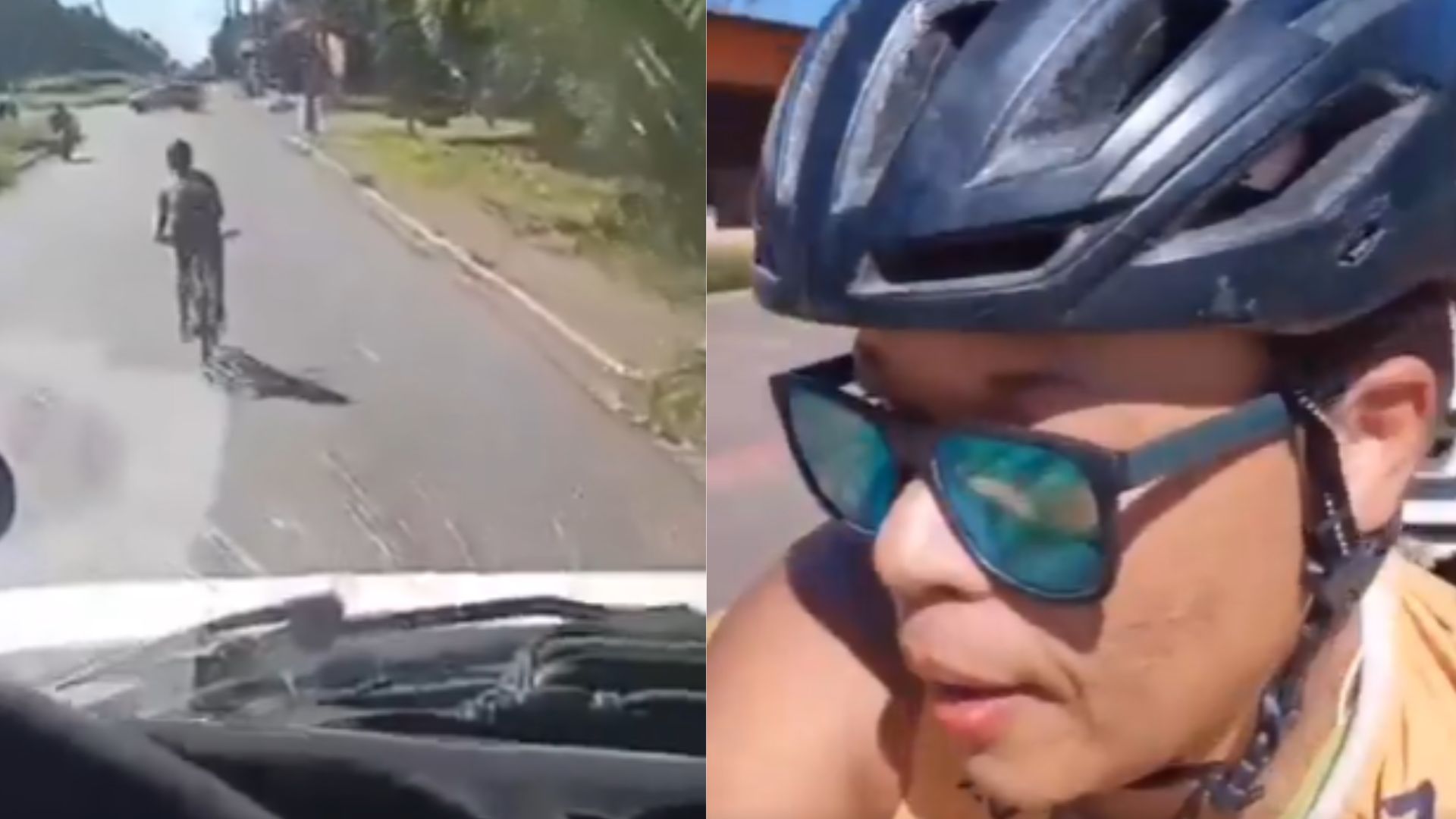 Ciclista graba el momento en que la atropellan tras discusión en el tráfico