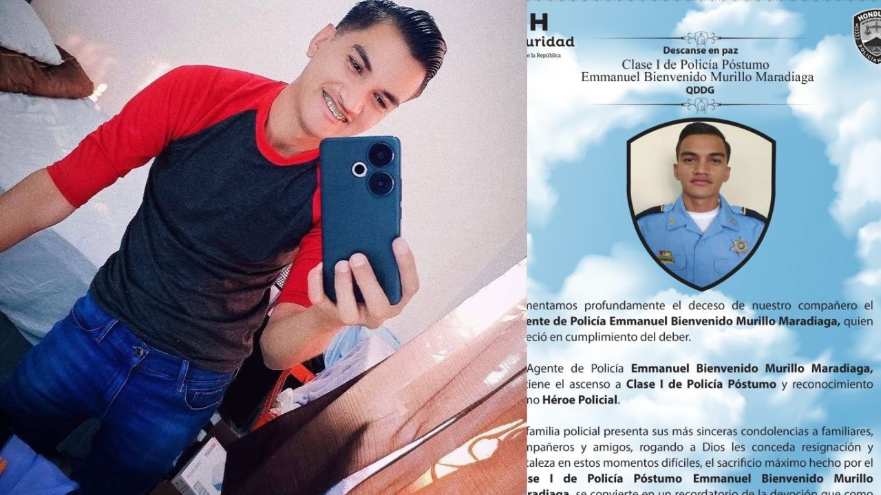 Así era Emmanuel Bienvenido, policía hondureño muerto en accidente en Tela