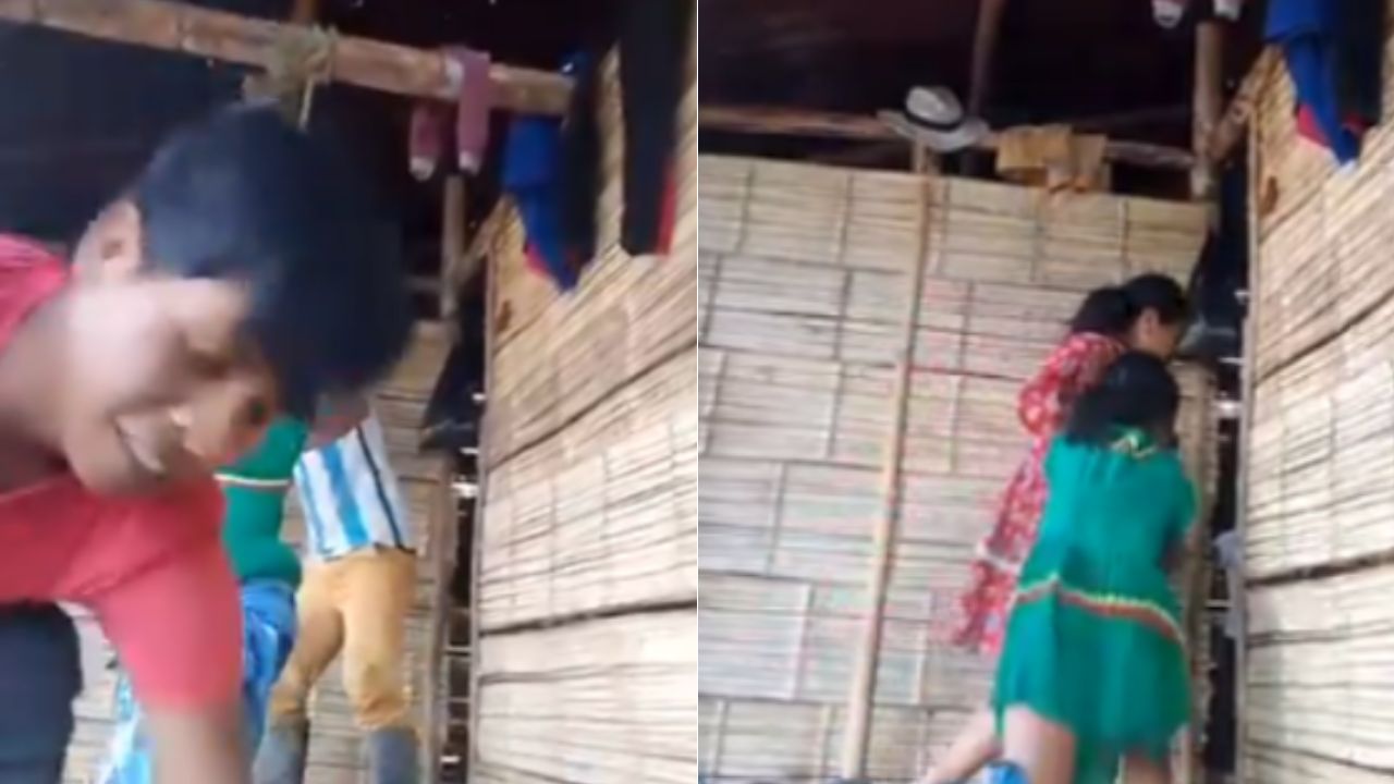 Hombres graban golpiza con troncos a niña que estaba atada de manos al techo