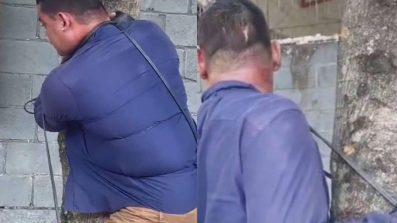 ¿Maestro de música? Identifican a supuesto ladrón que amarraron en Tegucigalpa
