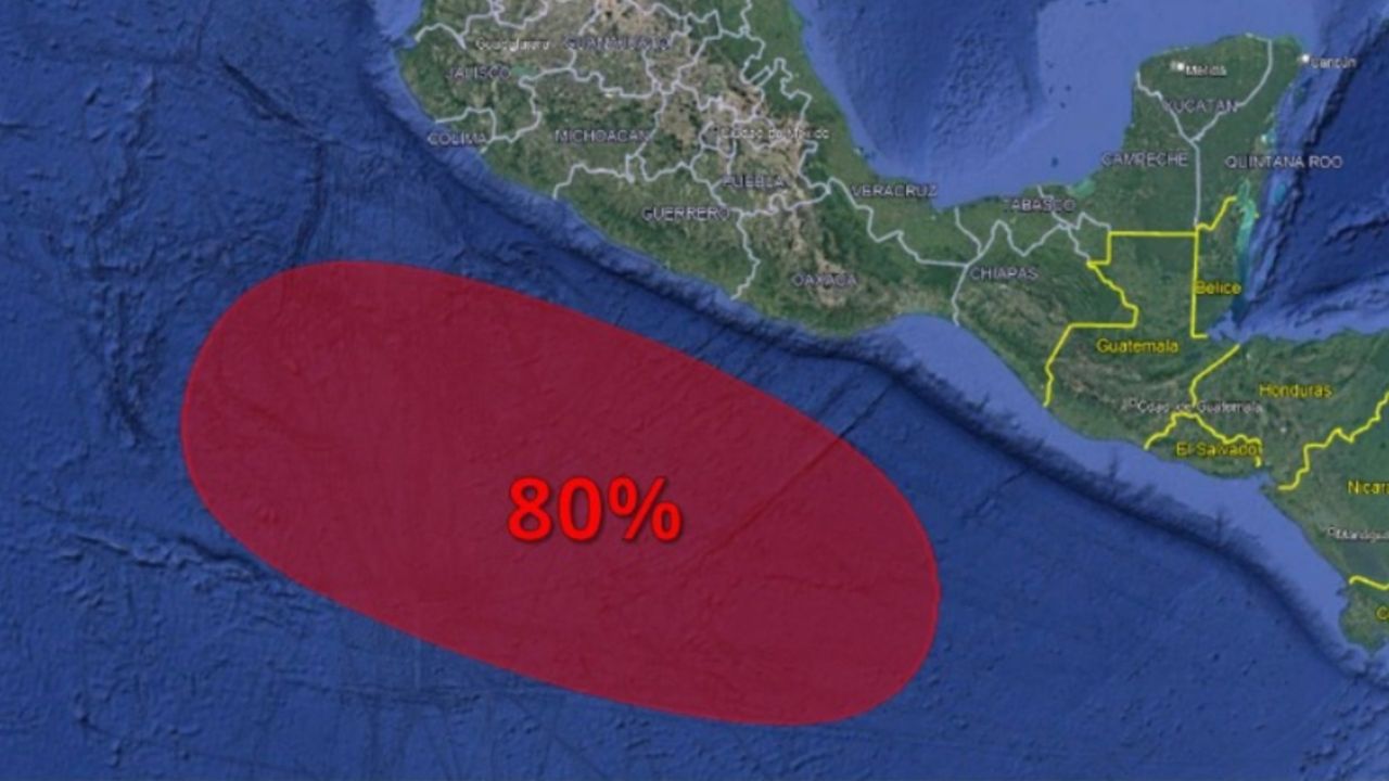 México alerta por potencial ciclón en el Pacífico con alta probabilidad de formación