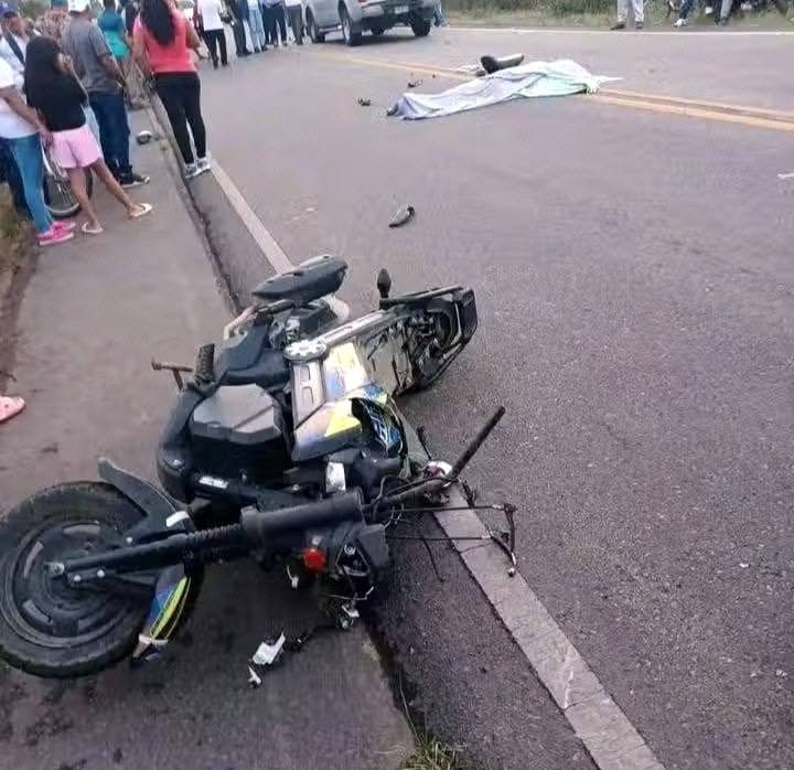 Joven muerta en medio de la carretera en Talanga