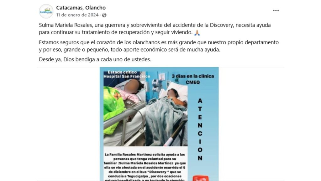 Captura de pantalla de la publicación