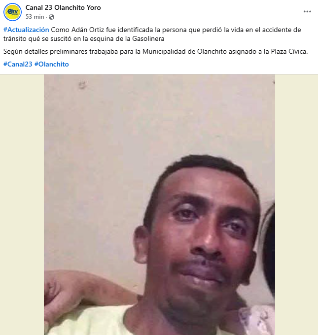 Captura de pantalla de la publicación