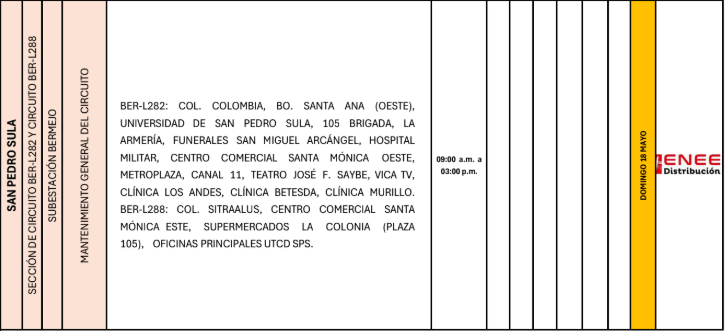 Lista de colonias que no tendrán luz pasado mañana