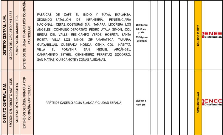 Lista de colonias que no tendrán luz pasado mañana
