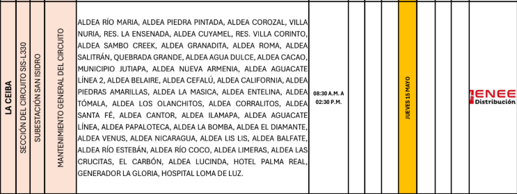 Lista de colonias que no tendrán luz pasado mañana