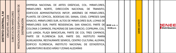 Lista de colonias que no tendrán luz pasado mañana