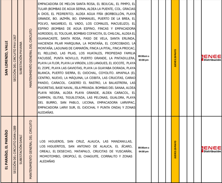 Lista de colonias que no tendrán luz pasado mañana