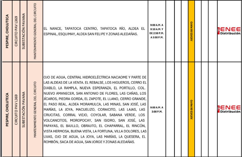 Lista de colonias que no tendrán luz pasado mañana