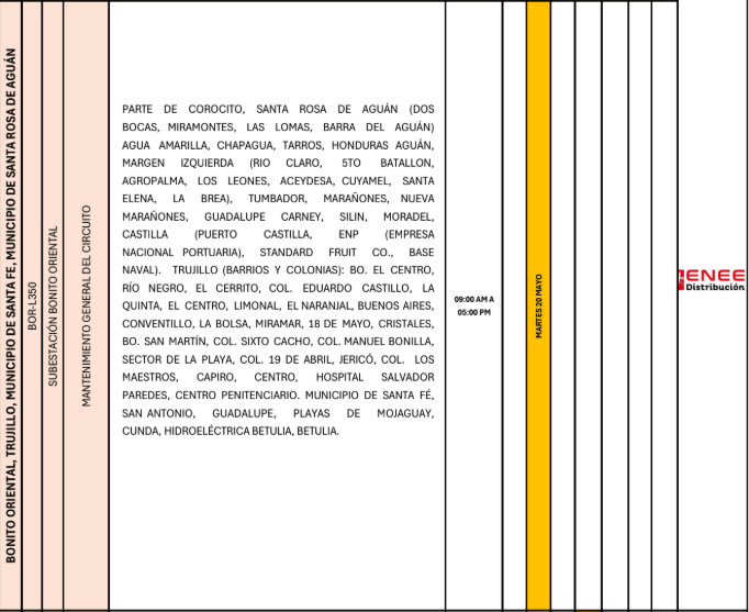 Lista de colonias que no tendrán luz pasado mañana