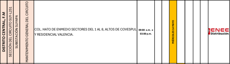 Lista de colonias que no tendrán luz pasado mañana