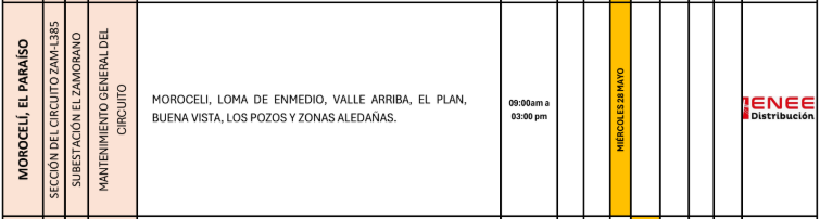 Lista de colonias que no tendrán luz pasado mañana