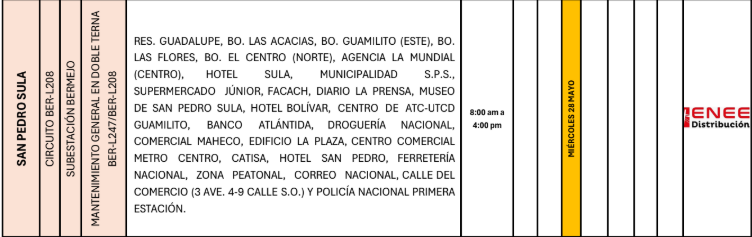 Lista de colonias que no tendrán luz pasado mañana