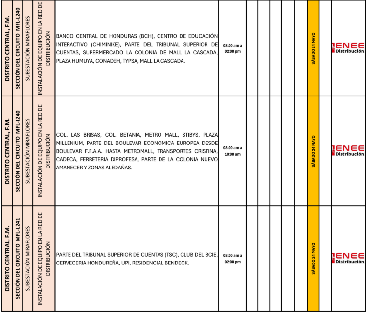Lista de colonias que no tendrán luz pasado mañana