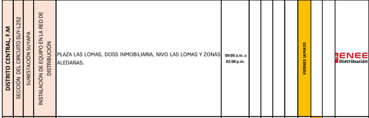 Lista de colonias que no tendrán luz pasado mañana